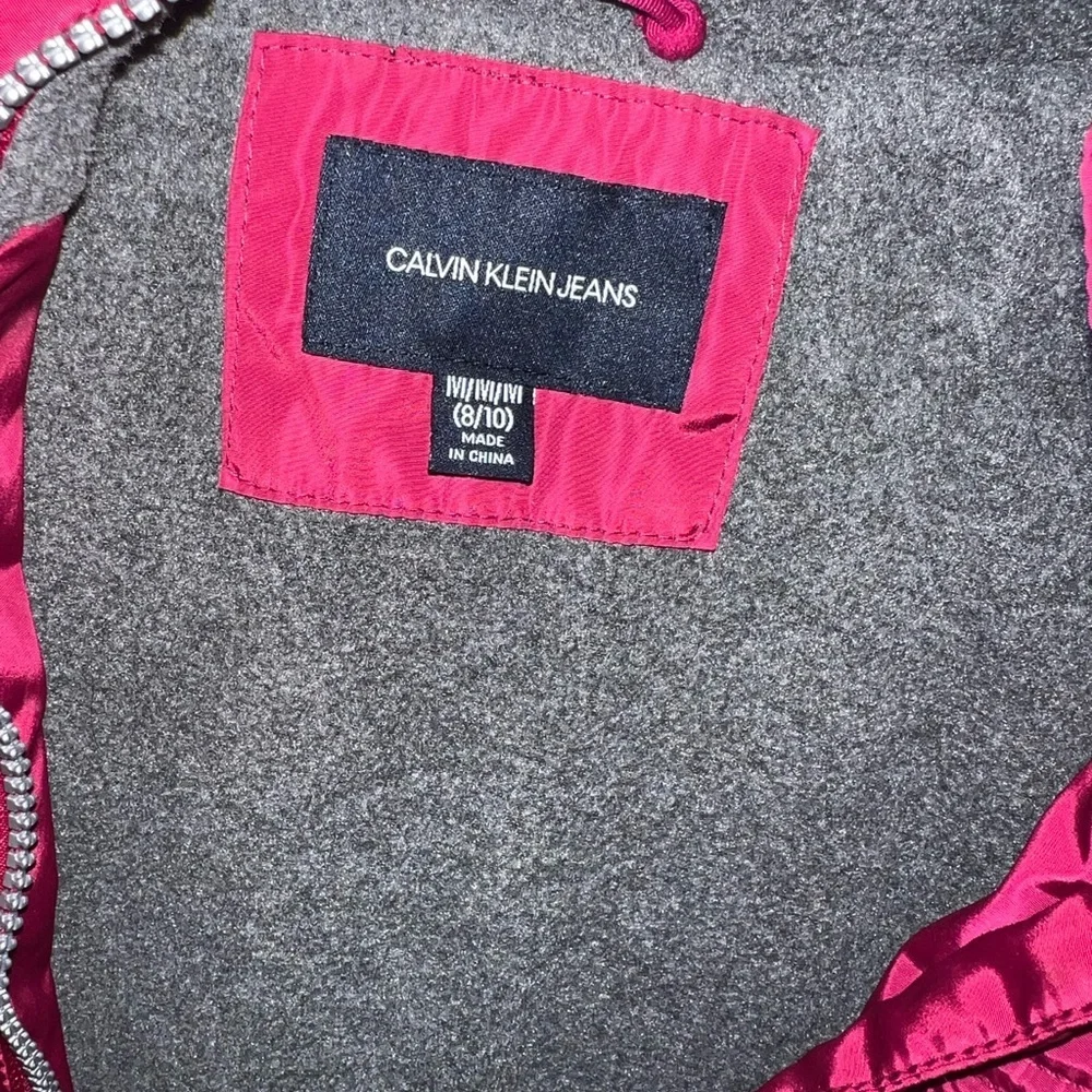 Calvin Klein Jeans Kids Burgundy Puffer Coat